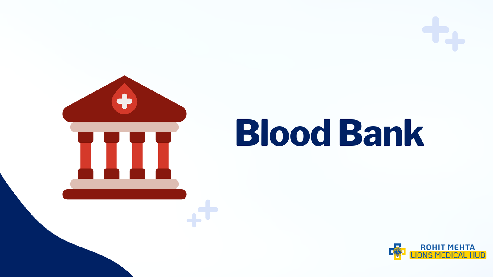 This Graphical Image is Representing about 'Blood Bank Service at Lions Hospital'