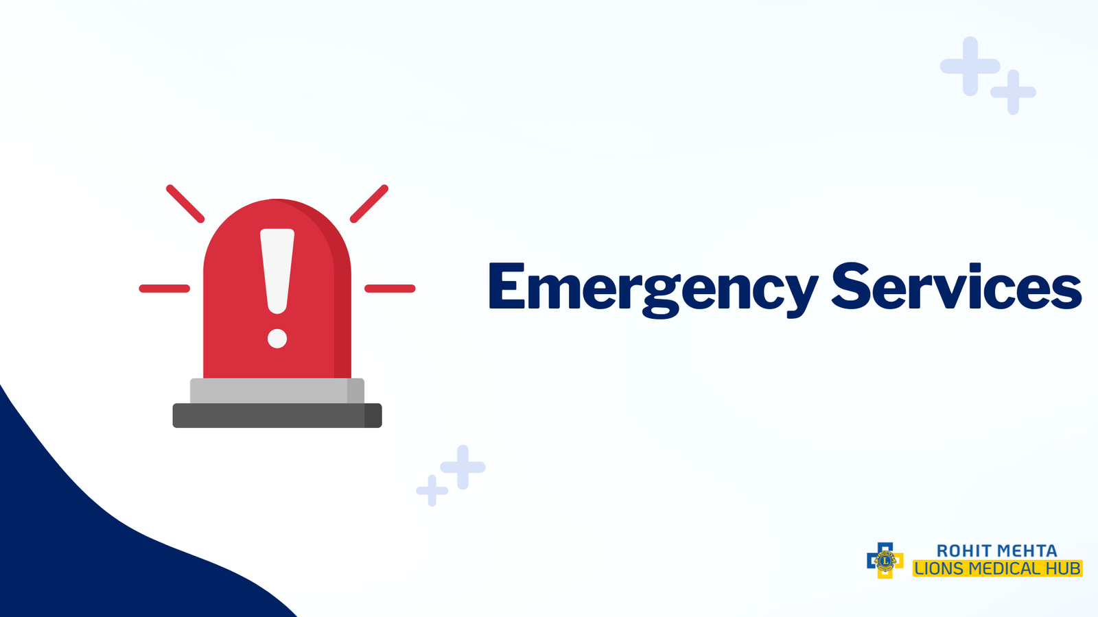 This Graphical Image is Representing about 'Emergency Service at Lions Hospital'